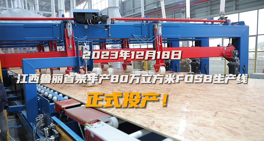 江西魯麗首條年產(chǎn)80萬(wàn)立方米FOSB生產(chǎn)線(xiàn)正式投產(chǎn)